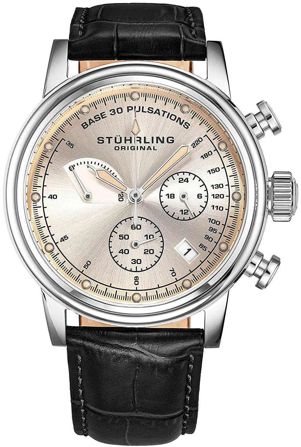 Stührling Original Herrklocka 895.02 Chronopulse Beige/Läder Ø42 mm - Stührling Original