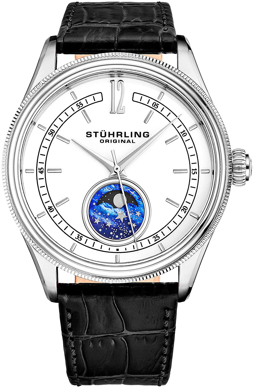 Stührling Original Herrklocka 897.01 Celestia Vit/Läder Ø42 mm - Stührling Original