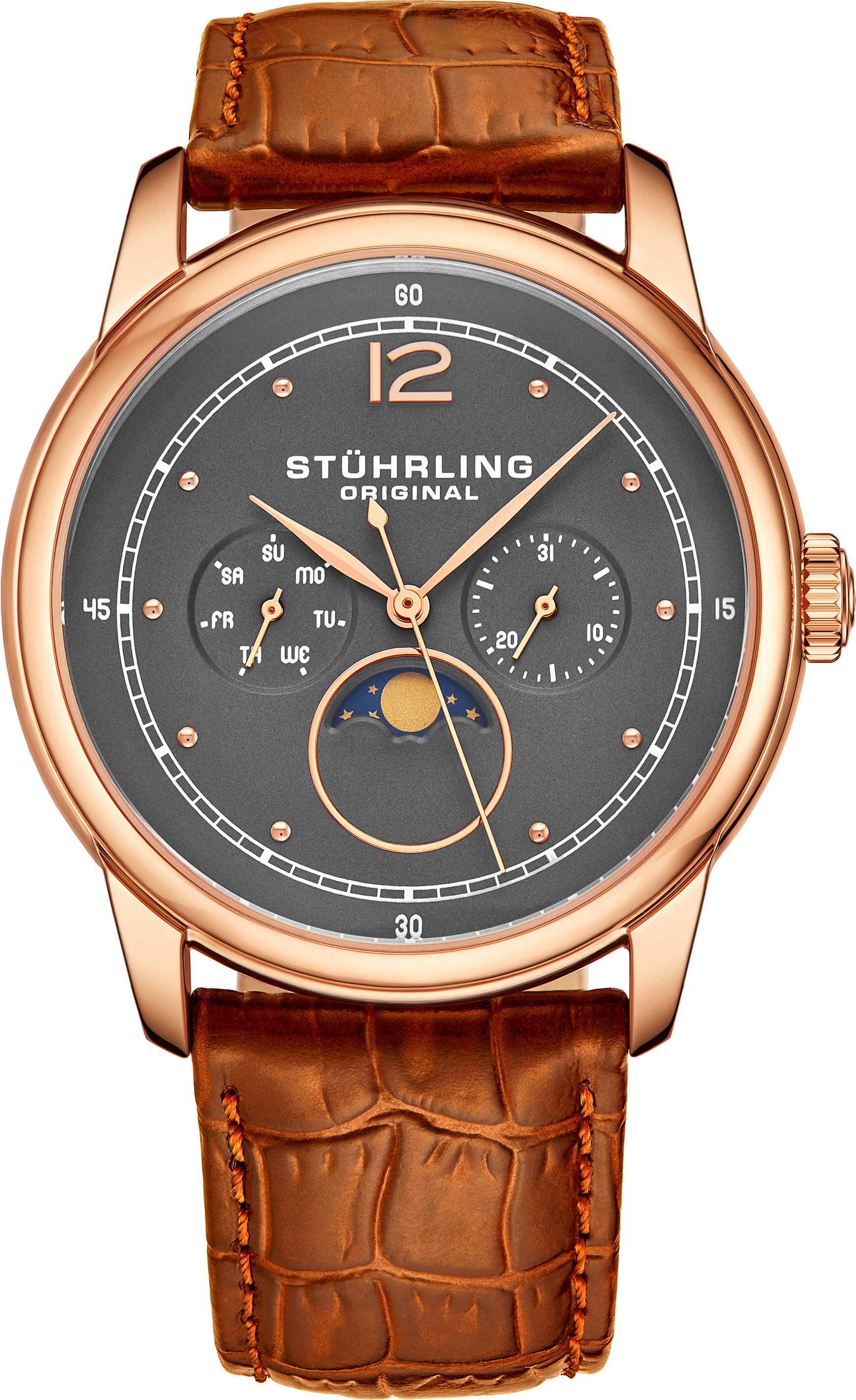 Stührling Original Herrklocka 898.04 Symphony Grå/Läder Ø39 mm - Stührling Original