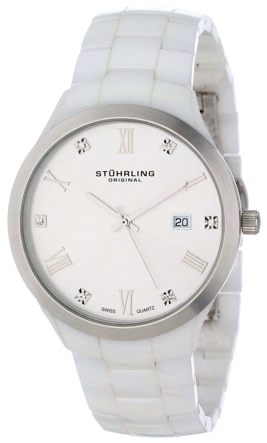 Stührling Original Damklocka 962.12EP2 Silverfärgad/Keramik Ø38 mm - Stührling Original