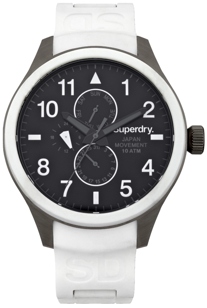 Superdry Herrklocka SYG110W Classic Svart/Gummi Ø44 mm - Superdry