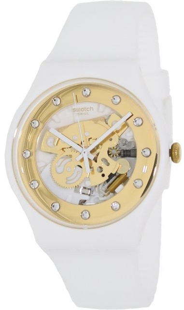 Swatch Damklocka SUOZ148 Classic Guldtonad/Gummi Ø41 mm - Swatch
