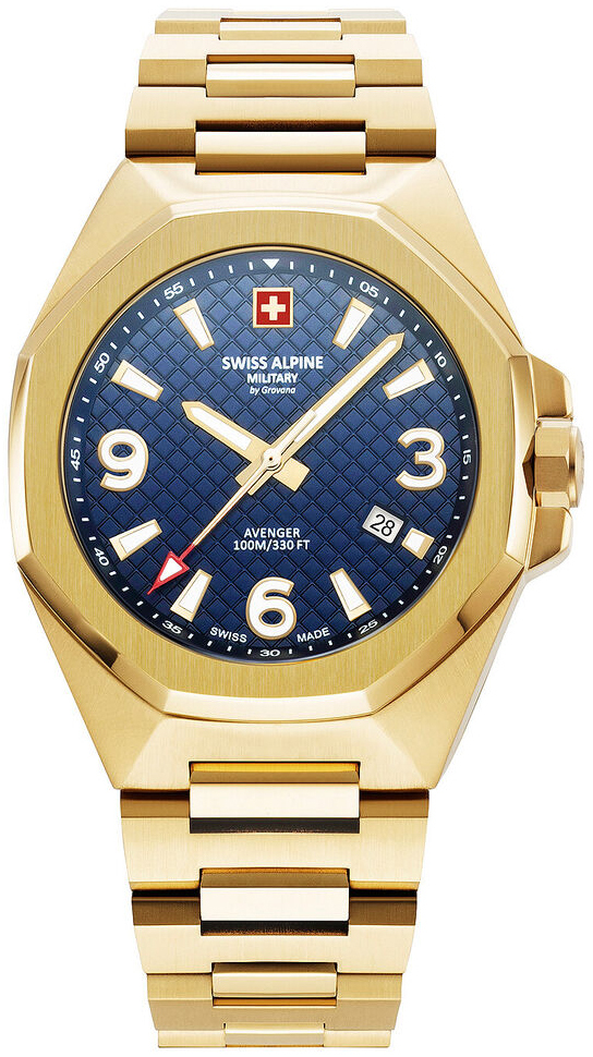 Swiss Alpine Military Herrklocka 7005.1115 Typhoon Blå/Gulguldtonat - Swiss Alpine Military