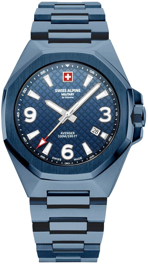 Swiss Alpine Military Herrklocka 7005.1195 Typhoon Blå/Stål Ø42 mm - Swiss Alpine Military