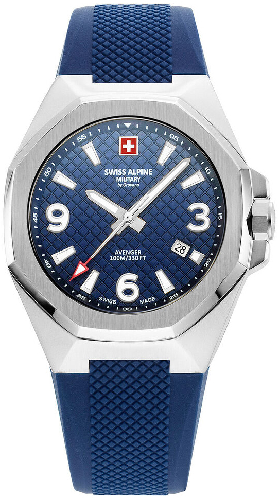 Swiss Alpine Military Herrklocka 7005.1835 Typhoon Blå/Gummi Ø42 mm - Swiss Alpine Military