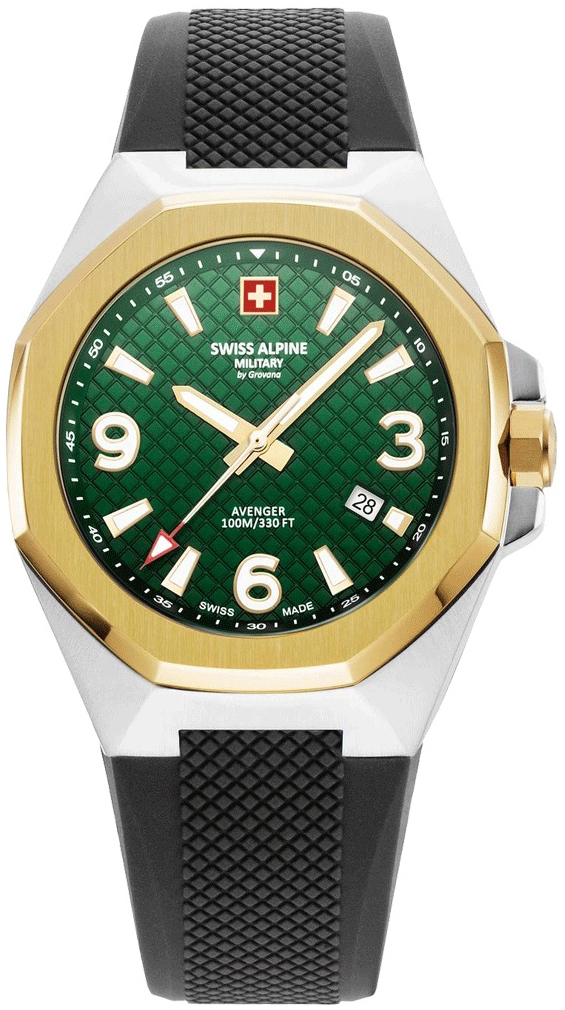 Swiss Alpine Military Herrklocka 7005.1844 Typhoon Grön/Gummi Ø42 mm - Swiss Alpine Military