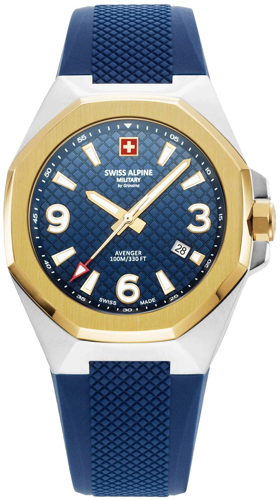 Swiss Alpine Military Herrklocka 7005.1845 Typhoon Blå/Gummi Ø42 mm - Swiss Alpine Military