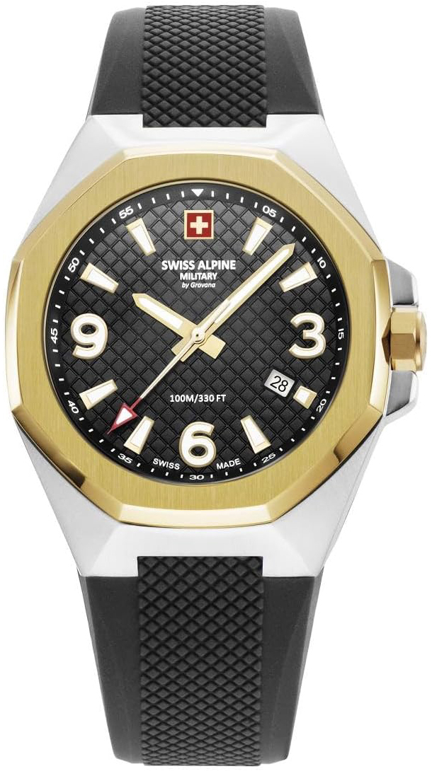 Swiss Alpine Military Herrklocka 7005.1847 Typhoon Svart/Gummi Ø42 mm - Swiss Alpine Military