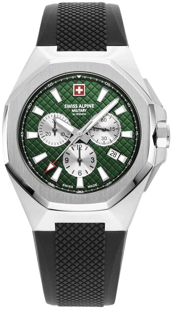 Swiss Alpine Military Herrklocka 7005.9834 Typhoon Grön/Gummi Ø42 mm