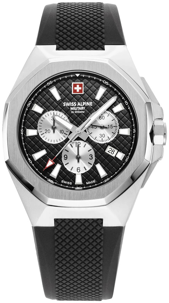 Swiss Alpine Military Herrklocka 7005.9837 Typhoon Svart/Gummi Ø42 mm - Swiss Alpine Military
