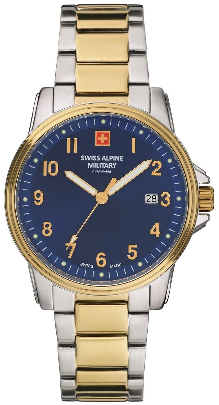 Swiss Alpine Military Herrklocka 7011.1145 Classic Blå/Guldtonat - Swiss Alpine Military
