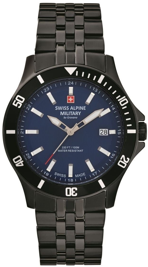 Swiss Alpine Military Herrklocka 7022.1175 Challenger Blå/Stål Ø42 - Swiss Alpine Military