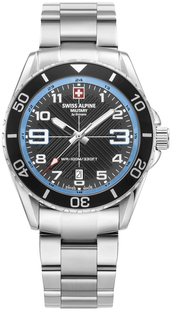 Swiss Alpine Military Herrklocka 7029.1131 Raptor Svart/Stål Ø42 mm - Swiss Alpine Military