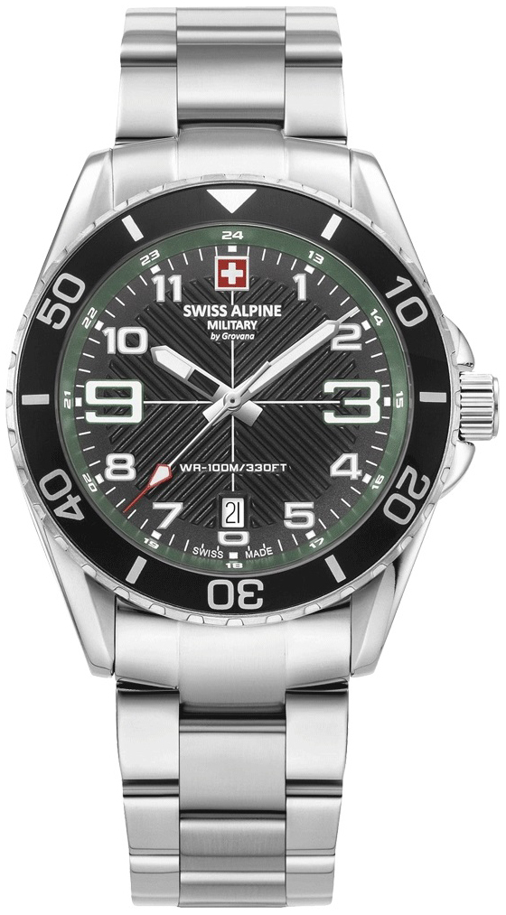 Swiss Alpine Military Herrklocka 7029.1134 Raptor Svart/Stål Ø42 mm - Swiss Alpine Military