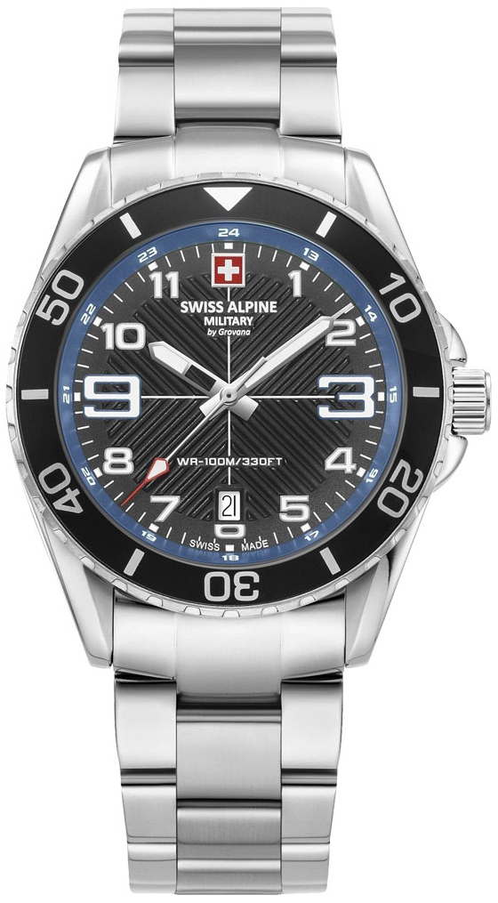 Swiss Alpine Military Herrklocka 7029.1135 Raptor Svart/Stål Ø42 mm - Swiss Alpine Military