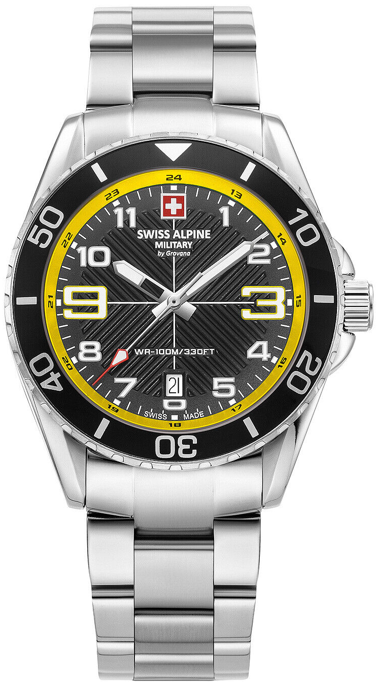 Swiss Alpine Military Herrklocka 7029.1138 Raptor Svart/Stål Ø42 mm - Swiss Alpine Military
