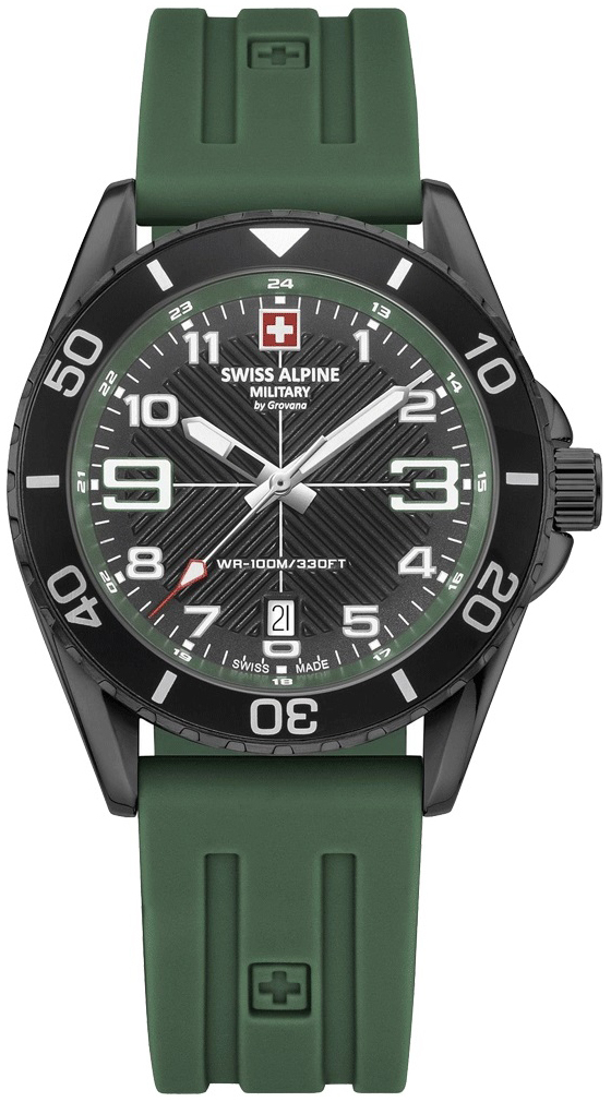 Swiss Alpine Military Herrklocka 7029.1874 Raptor Svart/Gummi Ø42 mm - Swiss Alpine Military