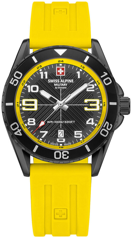 Swiss Alpine Military Herrklocka 7029.1878 Raptor Svart/Gummi Ø42 mm - Swiss Alpine Military