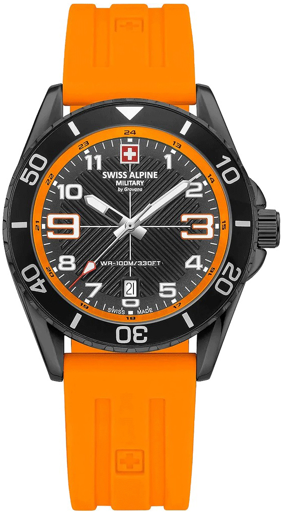 Swiss Alpine Military Herrklocka 7029.1879 Raptor Svart/Gummi Ø42 mm - Swiss Alpine Military