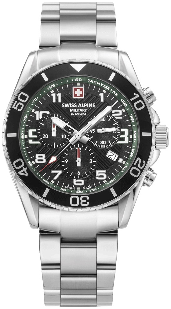 Swiss Alpine Military Herrklocka 7029.9134 Raptor Svart/Stål Ø42 mm - Swiss Alpine Military