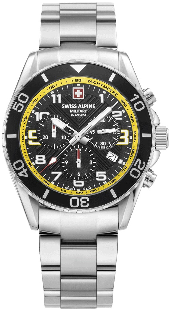 Swiss Alpine Military Herrklocka 7029.9138 Raptor Svart/Stål Ø42 mm - Swiss Alpine Military