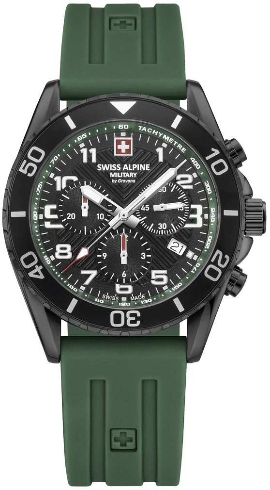 Swiss Alpine Military Herrklocka 7029.9874 Raptor Svart/Gummi Ø42 mm - Swiss Alpine Military