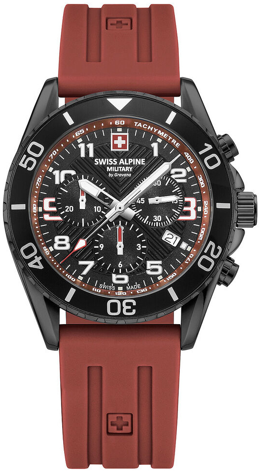Swiss Alpine Military Herrklocka 7029.9876 Raptor Svart/Gummi Ø42 mm - Swiss Alpine Military