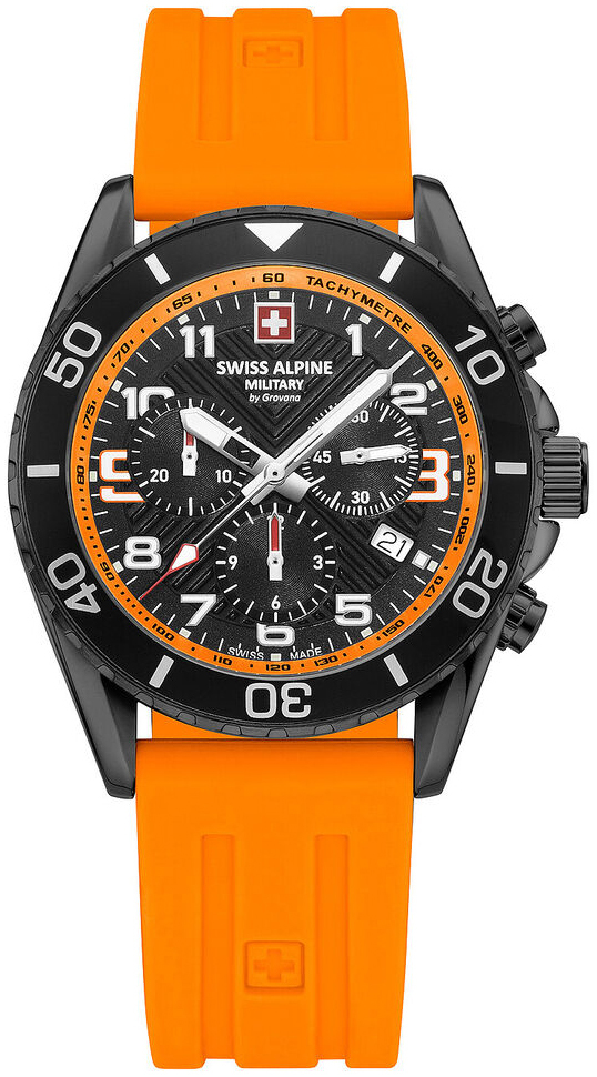 Swiss Alpine Military Herrklocka 7029.9879 Raptor Svart/Gummi Ø42 mm - Swiss Alpine Military