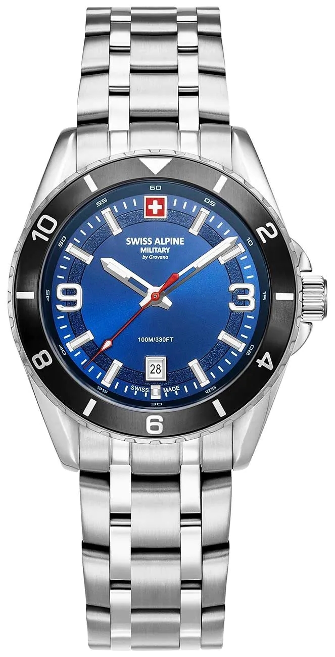 Swiss Alpine Military Herrklocka 7034.1136 Sierra Blå/Stål Ø42 mm - Swiss Alpine Military