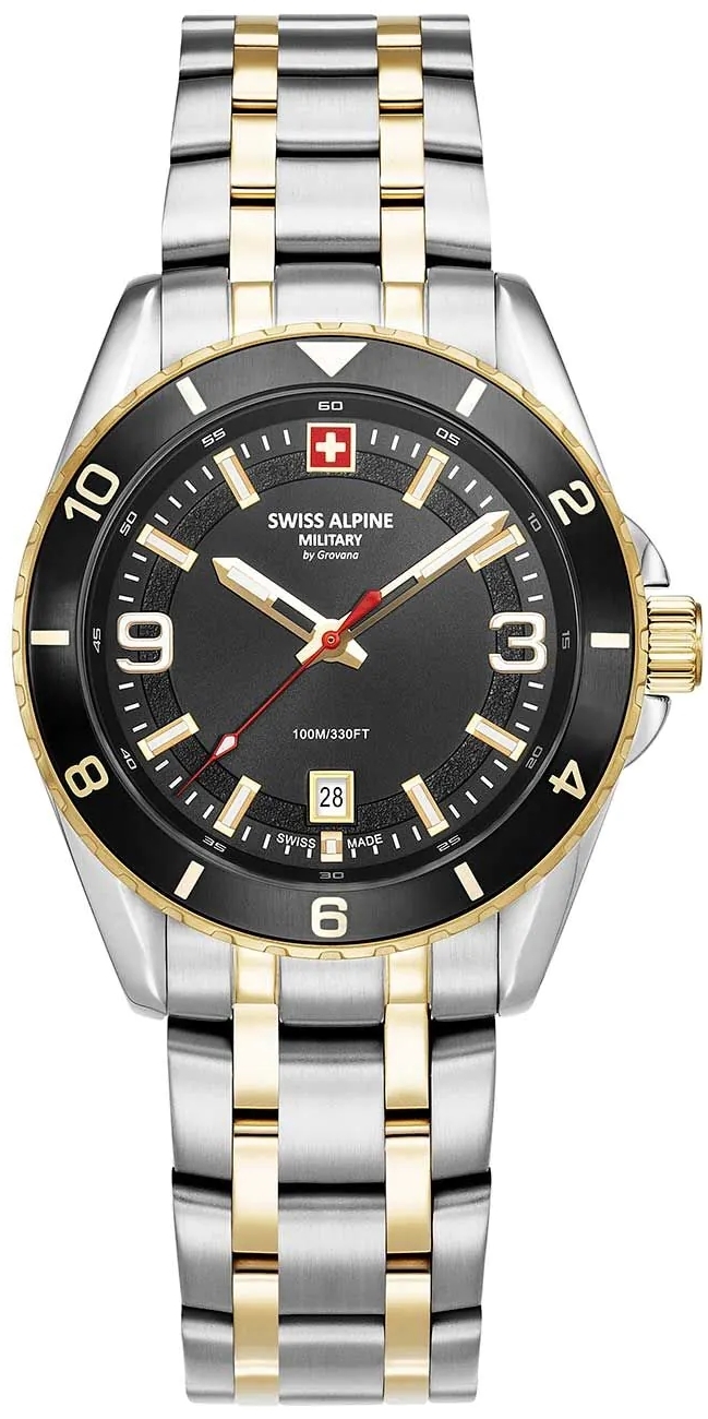 Swiss Alpine Military Herrklocka 7034.1147 Sierra Svart/Stål Ø42 mm - Swiss Alpine Military