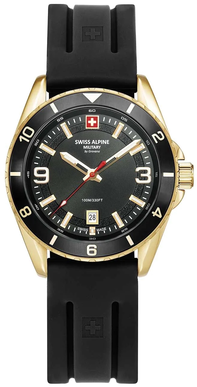 Swiss Alpine Military Herrklocka 7034.1817 Sierra Svart/Gummi Ø42 mm - Swiss Alpine Military