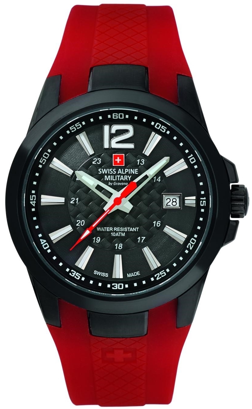 Swiss Alpine Military Herrklocka 7058.1876 Combat Air Svart/Gummi - Swiss Alpine Military