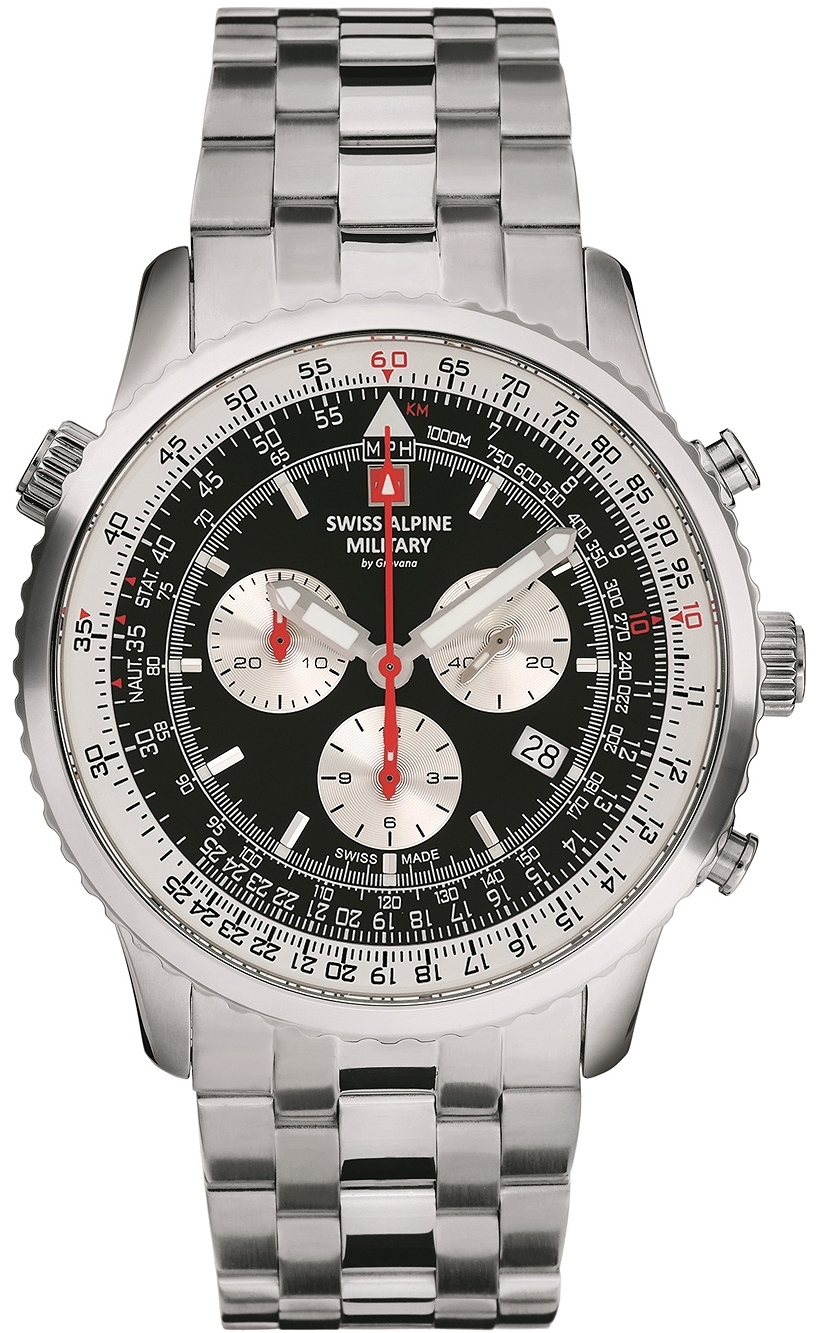 Swiss Alpine Military Herrklocka 7078.9137 Classic Svart/Stål Ø45 mm - Swiss Alpine Military