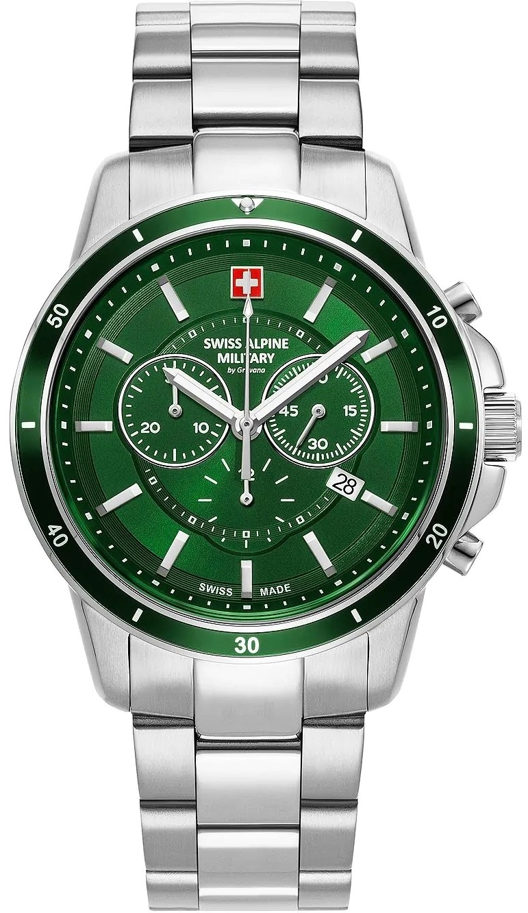 Swiss Alpine Military Herrklocka 7089.9134 Douglas Grön/Stål Ø44 mm - Swiss Alpine Military