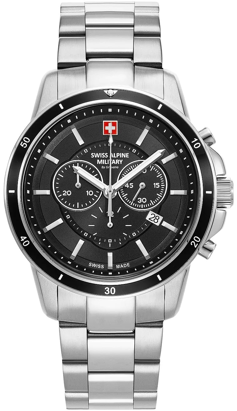 Swiss Alpine Military Herrklocka 7089.9137 Douglas Svart/Stål Ø44 mm - Swiss Alpine Military