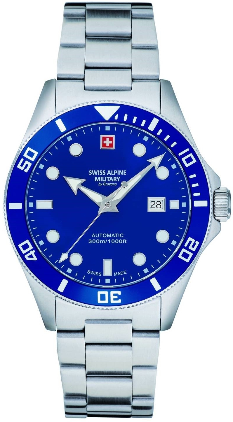 Swiss Alpine Military Herrklocka 7095.2135 Deep Sea Diver Blå/Stål - Swiss Alpine Military