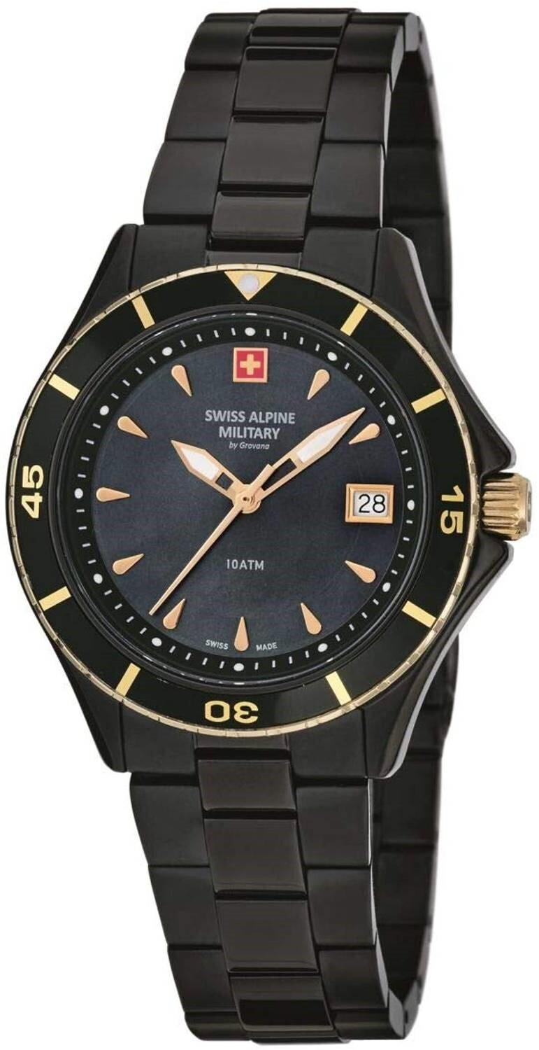 Swiss Alpine Military Damklocka 7740.1184 Nautilus Vit/Stål Ø36 mm - Swiss Alpine Military