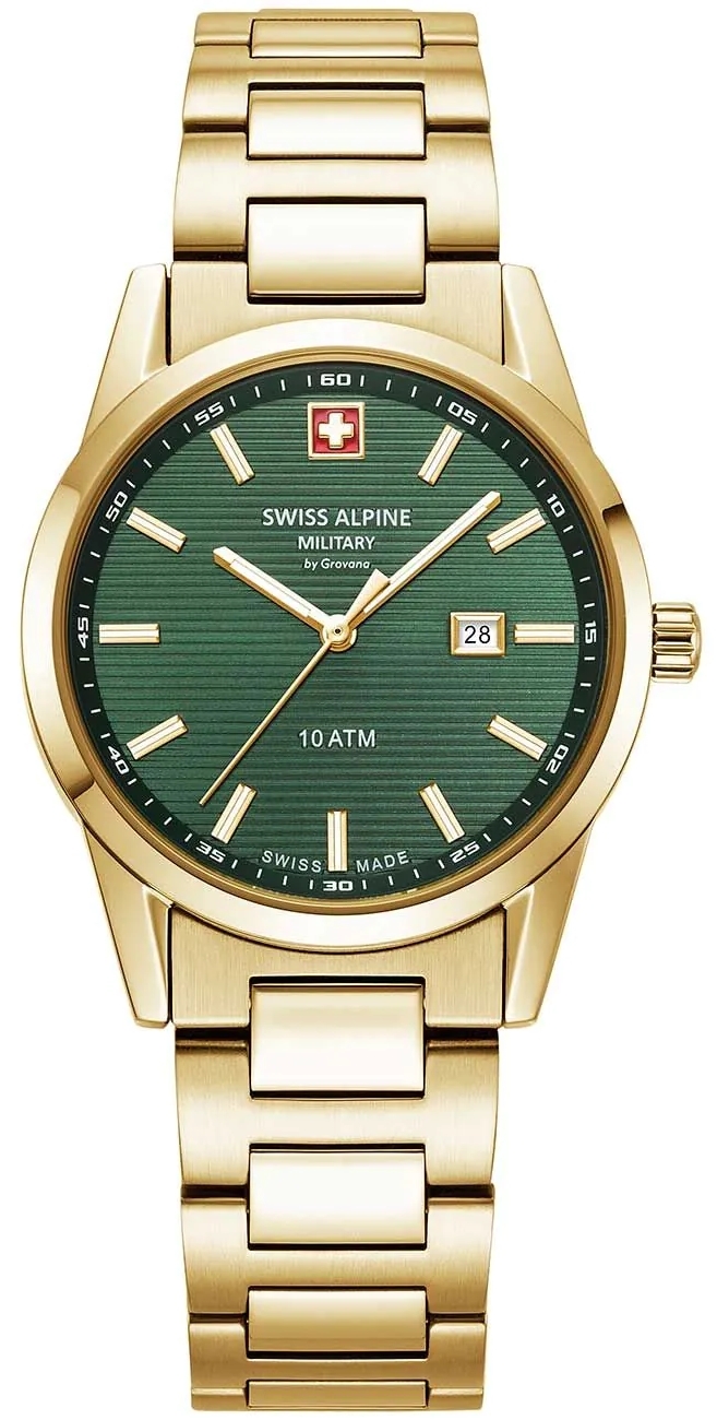 Swiss Alpine Military Damklocka 7767.1114 Argos Grön/Guldtonat stål - Swiss Alpine Military