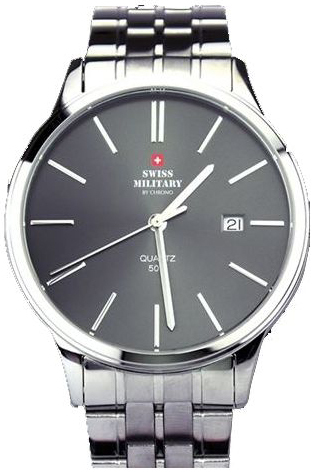 Swiss Military by Chrono Herrklocka 32043.05 Classic Grå/Stål Ø42 - Swiss Military by Chrono