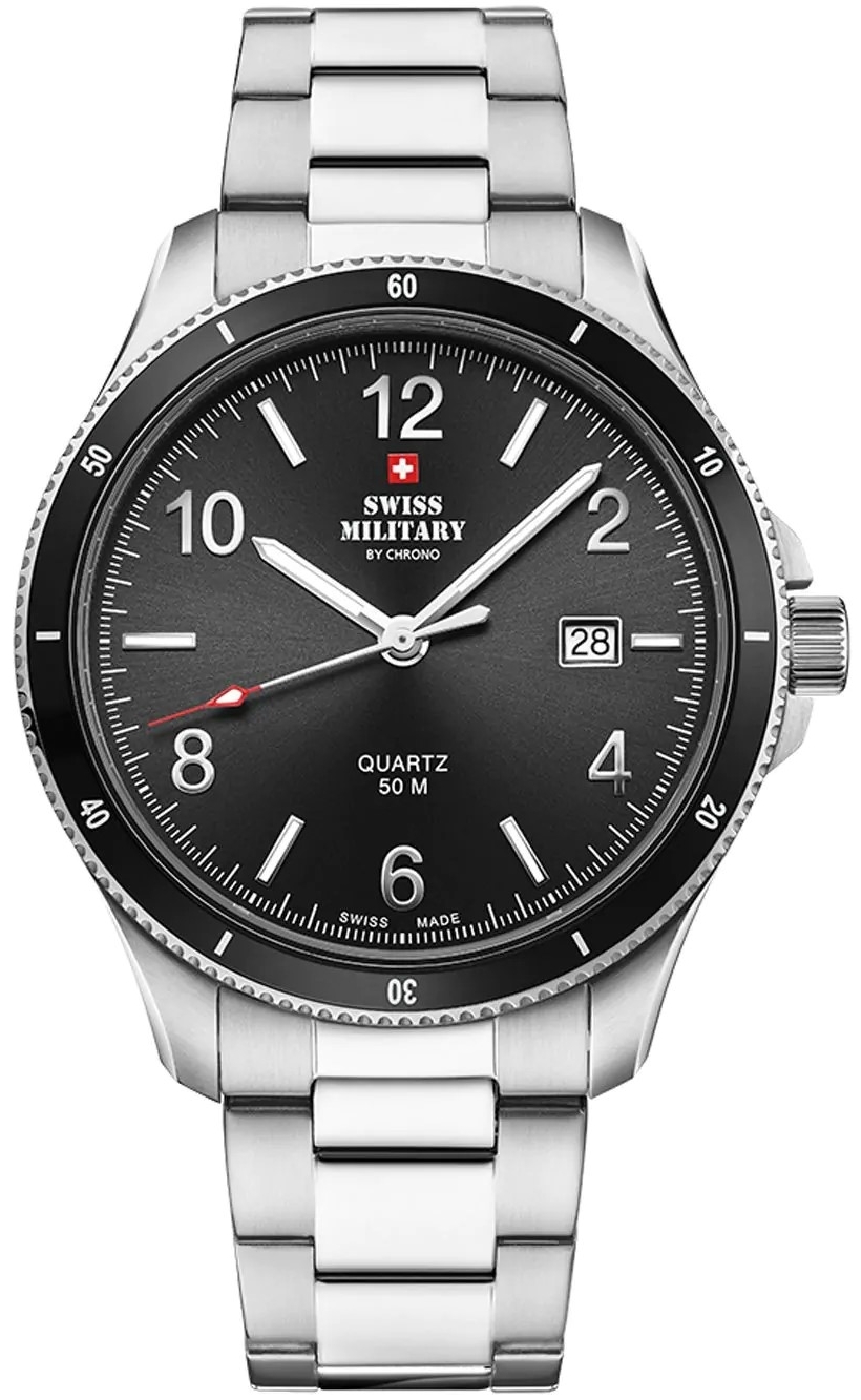 Swiss Military by Chrono Herrklocka SM34096.01 Classic Svart/St&aring;l