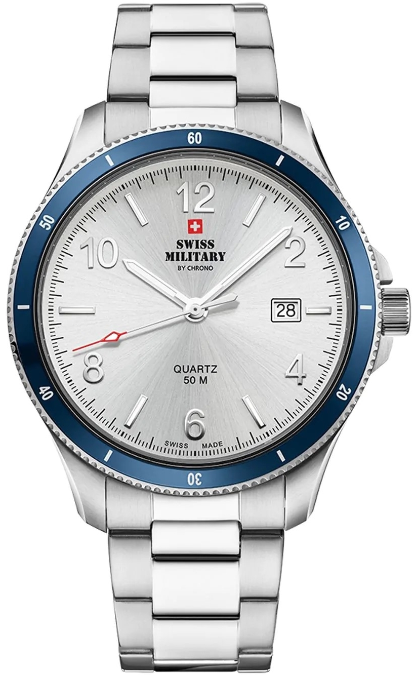 Swiss Military by Chrono Herrklocka SM34096.02 Classic Vit/St&aring;l &Oslash;42