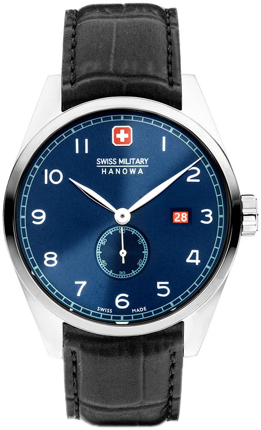 Swiss Military Hanowa Herrklocka SMWGB0000701 Lynx Blå/Läder Ø42 mm - Swiss Military Hanowa