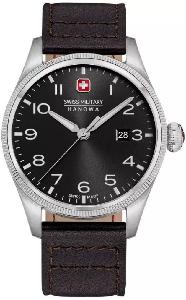 Swiss Military Hanowa Herrklocka SMWGB0000804 Hanowa Svart/Läder - Swiss Military Hanowa