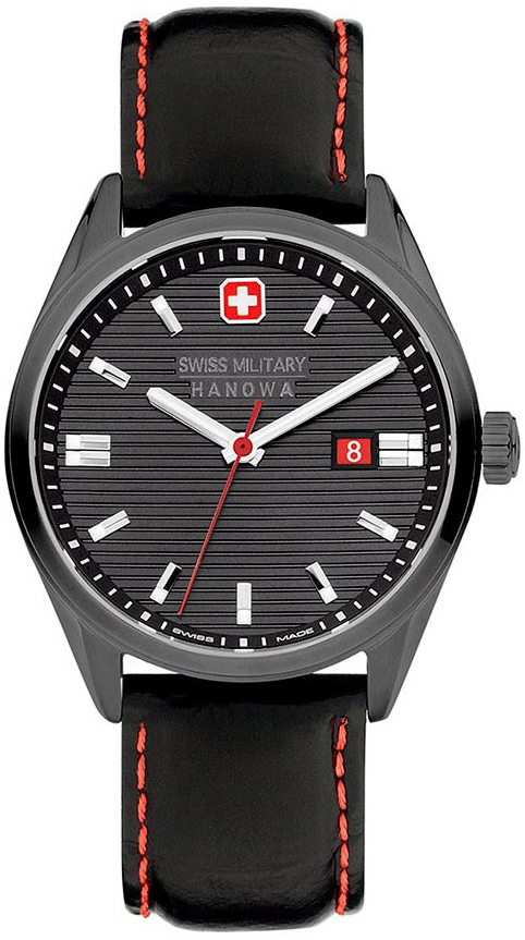 Swiss Military Hanowa Herrklocka SMWGB2200140 Roadrunner Grå/Läder - Swiss Military Hanowa