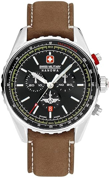 Swiss Military Hanowa Herrklocka SMWGC0000301 Afterburn Svart/Läder