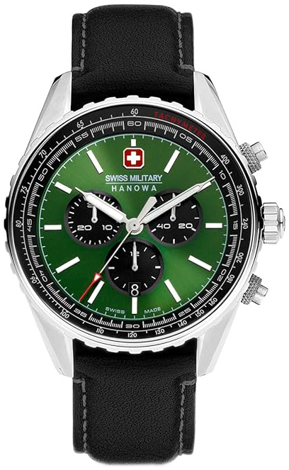 Swiss Military Hanowa Herrklocka SMWGC0000305 Afterburn Grön/Läder