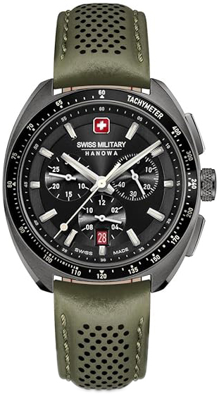 Swiss Military Hanowa Herrklocka SMWGC0003340 Hanowa Svart/Läder - Swiss Military Hanowa