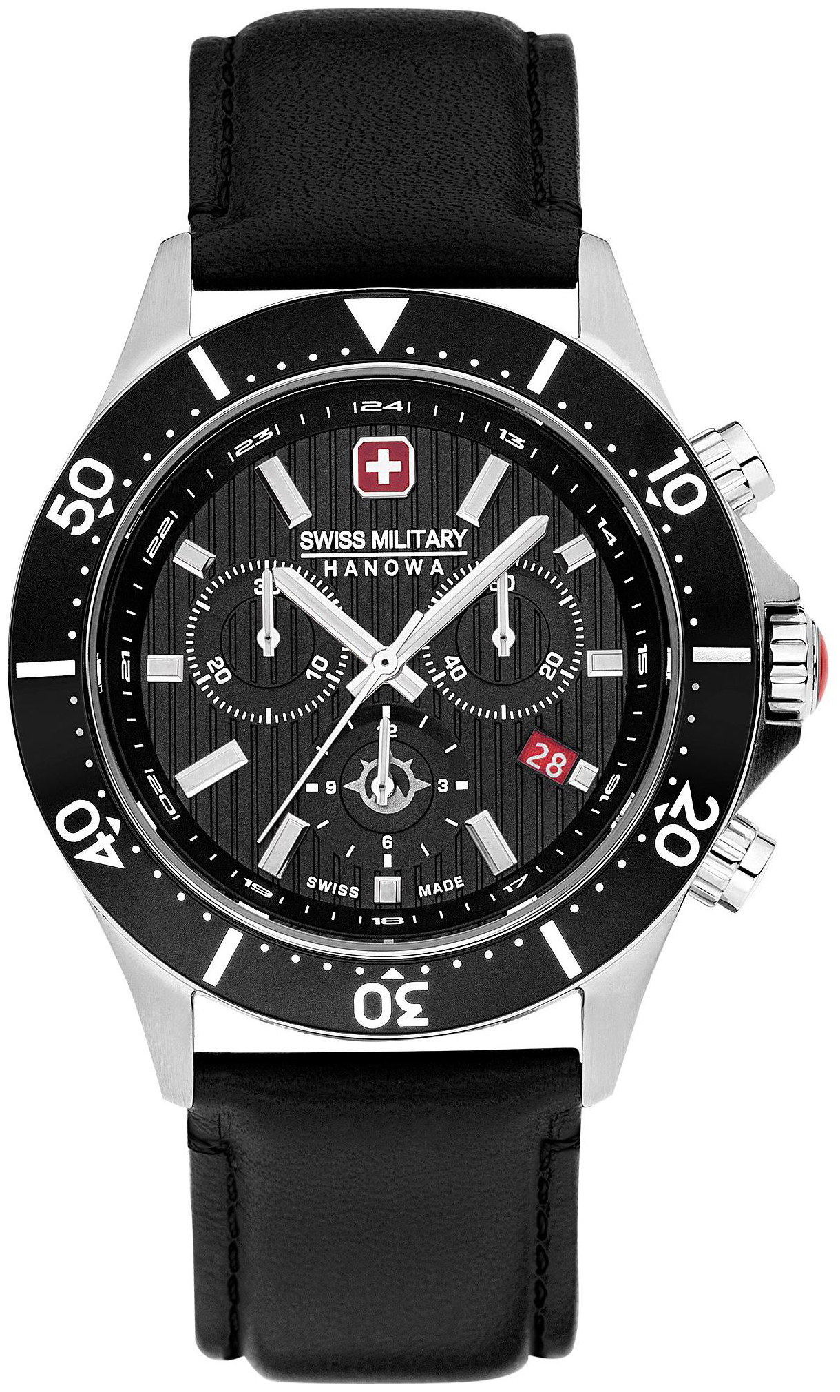 Swiss Military Hanowa Herrklocka SMWGC2100705 Flagship X Svart/L&auml;der