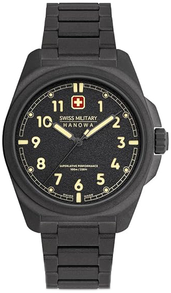 Swiss Military Hanowa Herrklocka SMWGG0003941 Hanowa Svart/Stål Ø42 - Swiss Military Hanowa