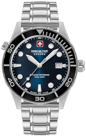 Swiss Military Hanowa Herrklocka SMWGH0004001-SET Phoenix Bl&aring;/St&aring;l